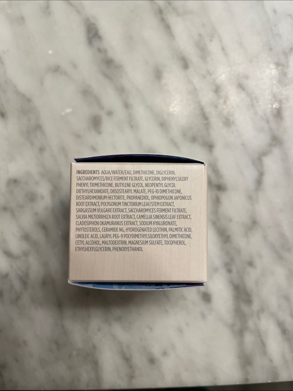 Tatcha Indigo Overnight Repair Cream Box with Gold Logo and Blue Accent - Picture 3 of 4